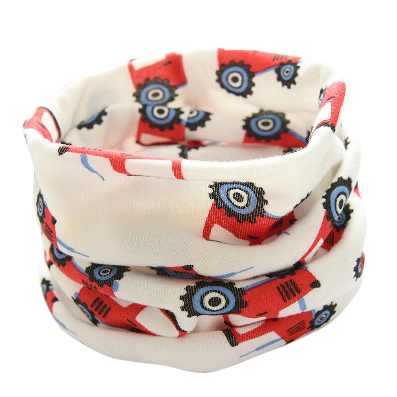 Baby lätzchen Neue Herbst Winter Jungen Mädchen Baby Traktoren Schal Baumwolle O Ring Nacken Schals baberos bebe impermeables #4N25: Weiß