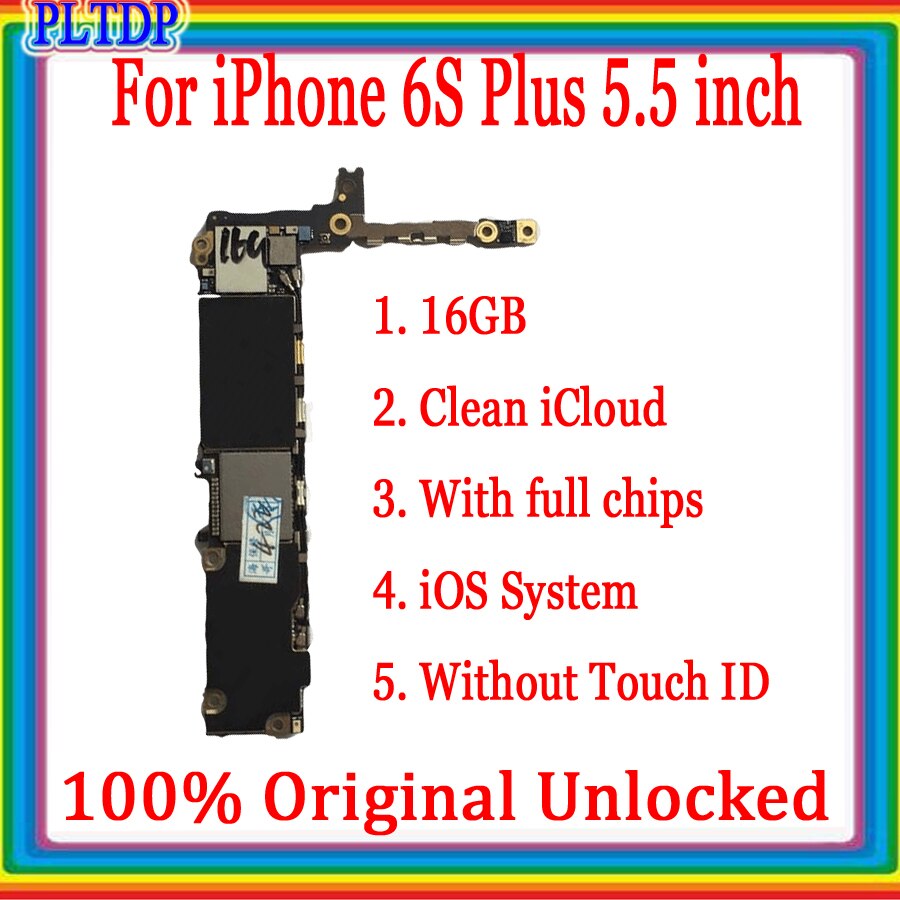 16gb/32gb/64gb Für iphone 4 4S 5 5C 5S 5SE 6 6s 6Plus 6s plus Motherboard Mit Voller Chips,100% Original entsperrt Logic board: For 6S Plus-16GB