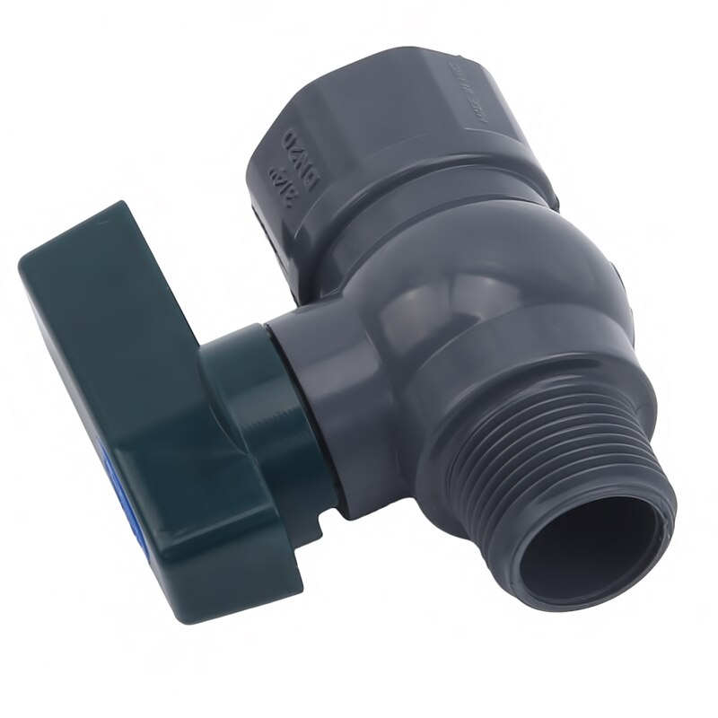 Pvc Garden Hose Adapter For Rain Barrels Garden Spigot Water Tanks Ponds Aquariums Plastic Simple Embedded Ball Valve
