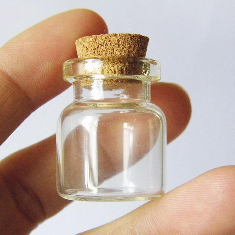 5 Stks/set Kurk Kleine Glazen Fles Mini Diy Ornament Glazen Fles Decoratie Fles Collectie Fles