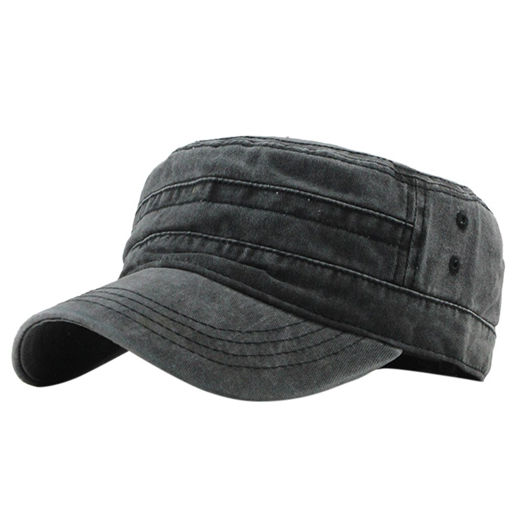 25#  unisex-sonnenschutz-freizeitmützen aus baumwolle, denim-soldatenmützen, schirmmützen, einfarbige flache kappen, verstellbare, taillierte vintage-kappen, sonnenschutz