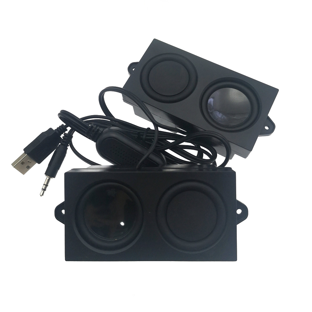 High power small speaker USB mini sound system portable cavity subwoofer DIY for laptops mp3 mp4 TV sound amplification: WHITE
