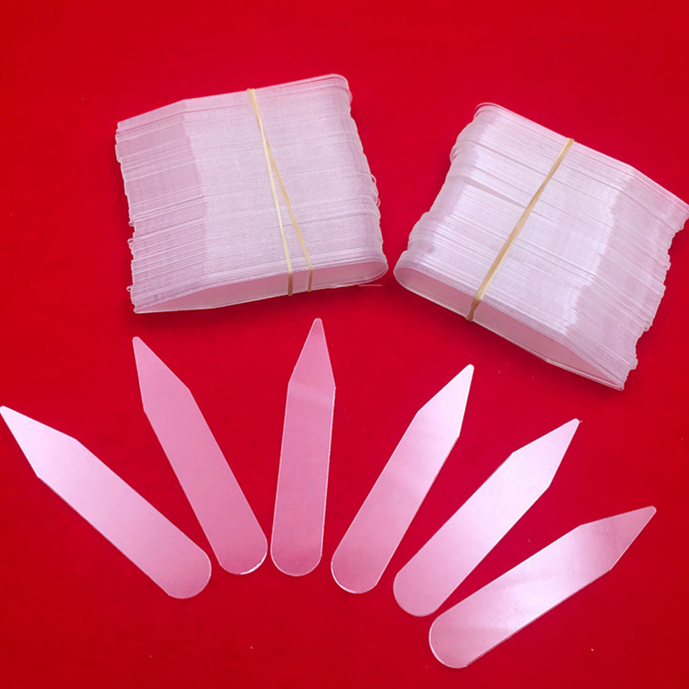 2000Pcs Plastic Collar Stiffeners Stays Bones Set For Dress Shirt Men's Clear Plastic Collar Stays 5cm 6cm 6.5cm 7.5cm