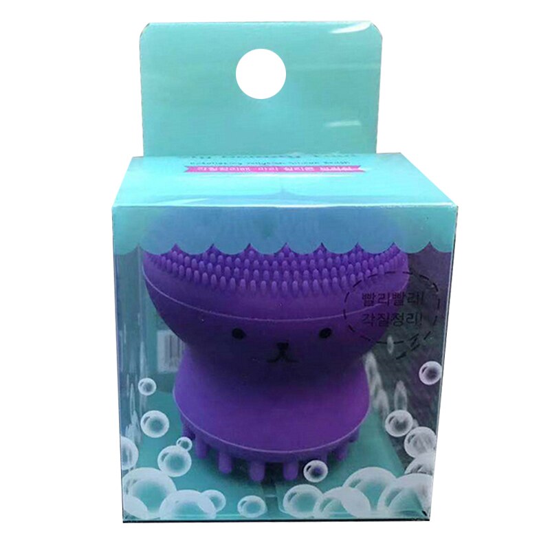 Cepillo de limpieza Facial con forma de pulpo, Material de silicona que Reduce la piel muerta, fácil de sujetar, masajea el acné, suave, Unisex,: 07