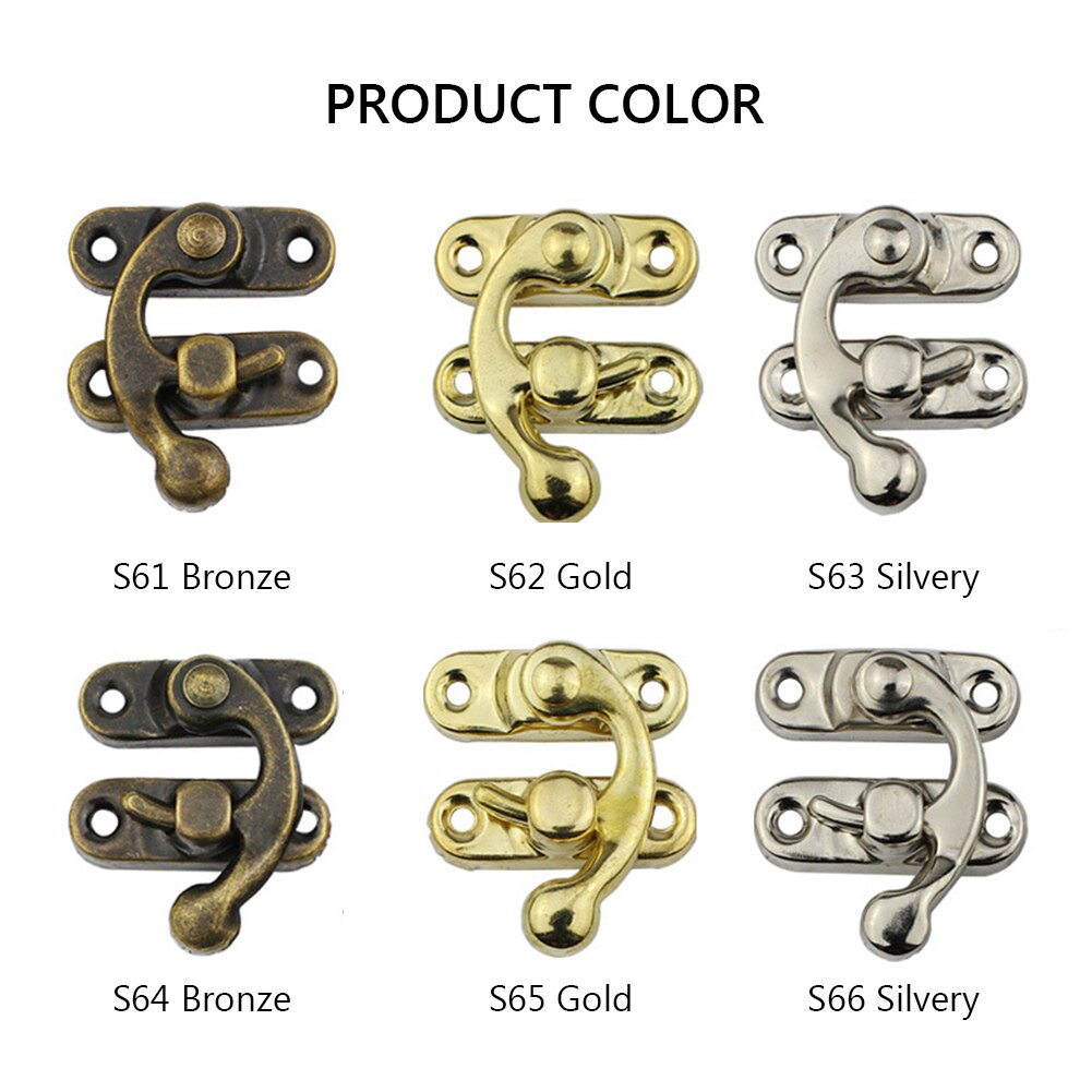 12 pièces bijoux coffre vin boîte en bois boîte à bascule loquet meubles en cuir sac à main valise moraillon crochet serrure 3 couleurs