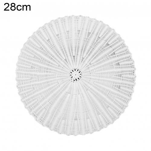Round Rattan Woven Non-Stick Stuffed Bun Steamer Mat Dim Sum Tool Kitchen Cooking Dumplings Steam Mat Baking Liner: 28 cm