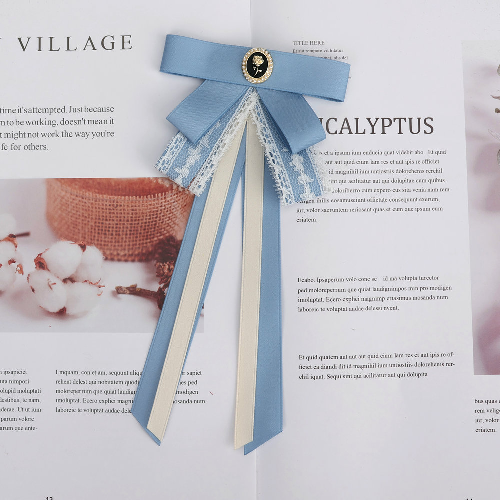 Kvinder vintage forudbundet slipsbroche imiteret diamantsmykker bånd butterfly corsage til skjortekrave tøj: Orange
