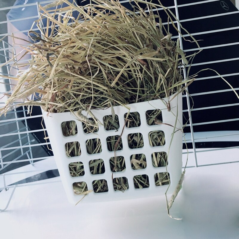 Small Animals Hay Rack Manger Rabbit Food Feeder Bin Bowl Chinchilla Cage Accessory