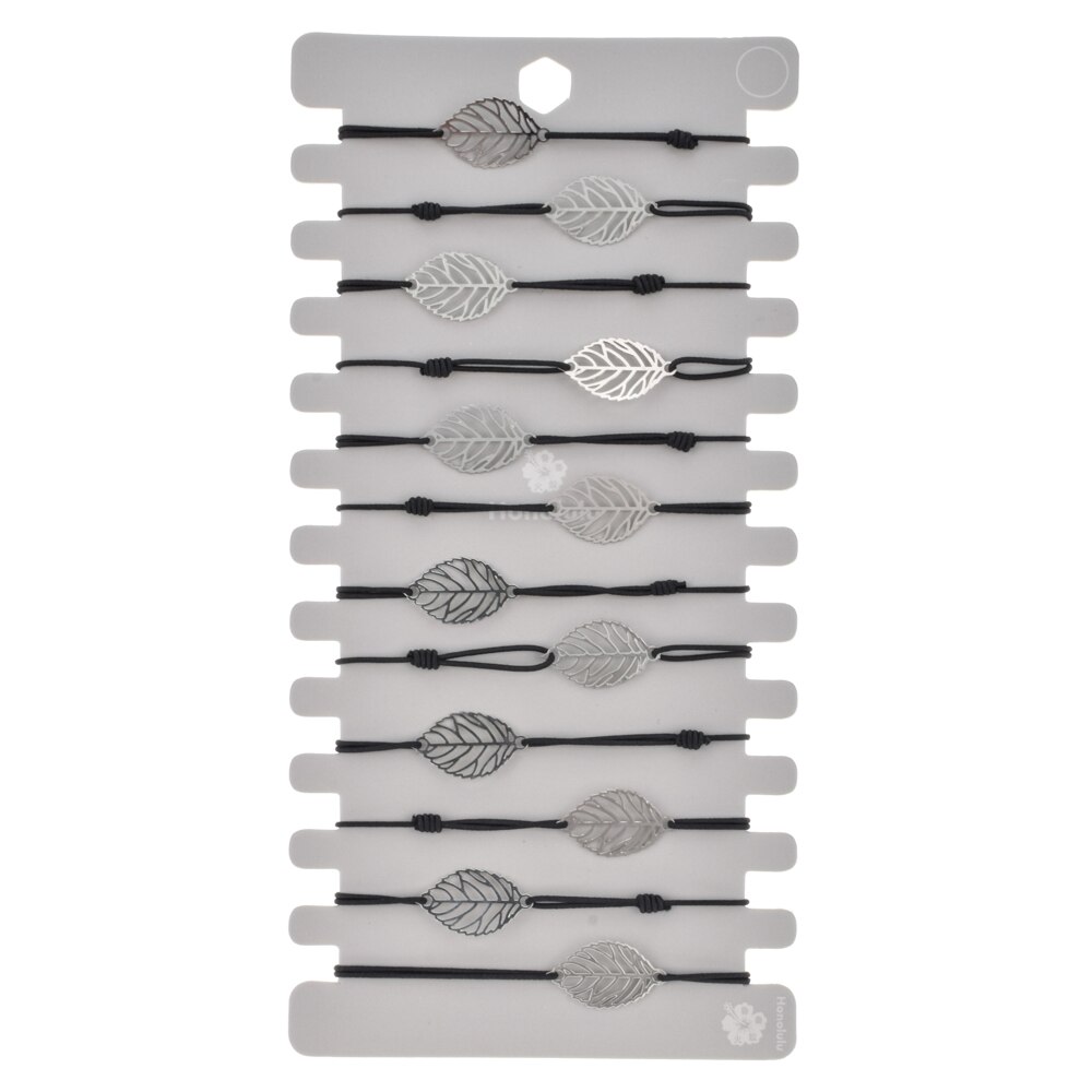 12 pièces/lot breloques corde élastique tressé cuivre plume animaux chaînes Bracelets & Bracelets pour femmes réglable bijoux Pulseria: A