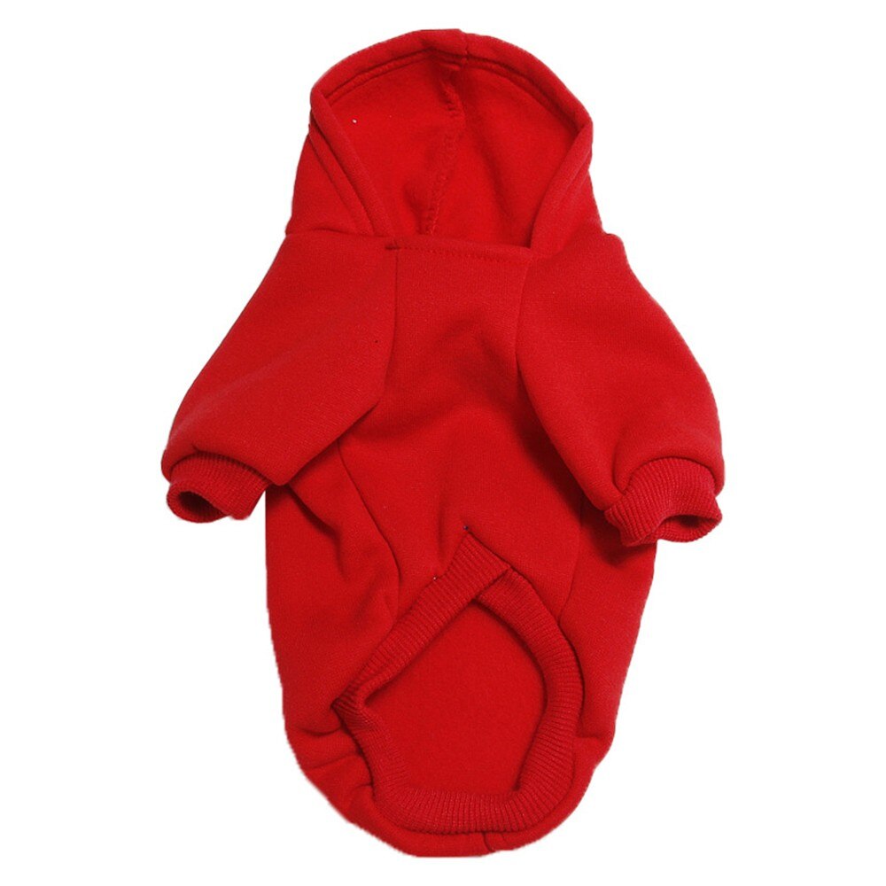 Zachte Hond Hoodies Hond Jas Outfit Voor Kleine Honden Chihuahua/Yorkie/Franse Bulldog Winter Warme Pet Kleding voor Honden Katten S-XL: Red / Xl