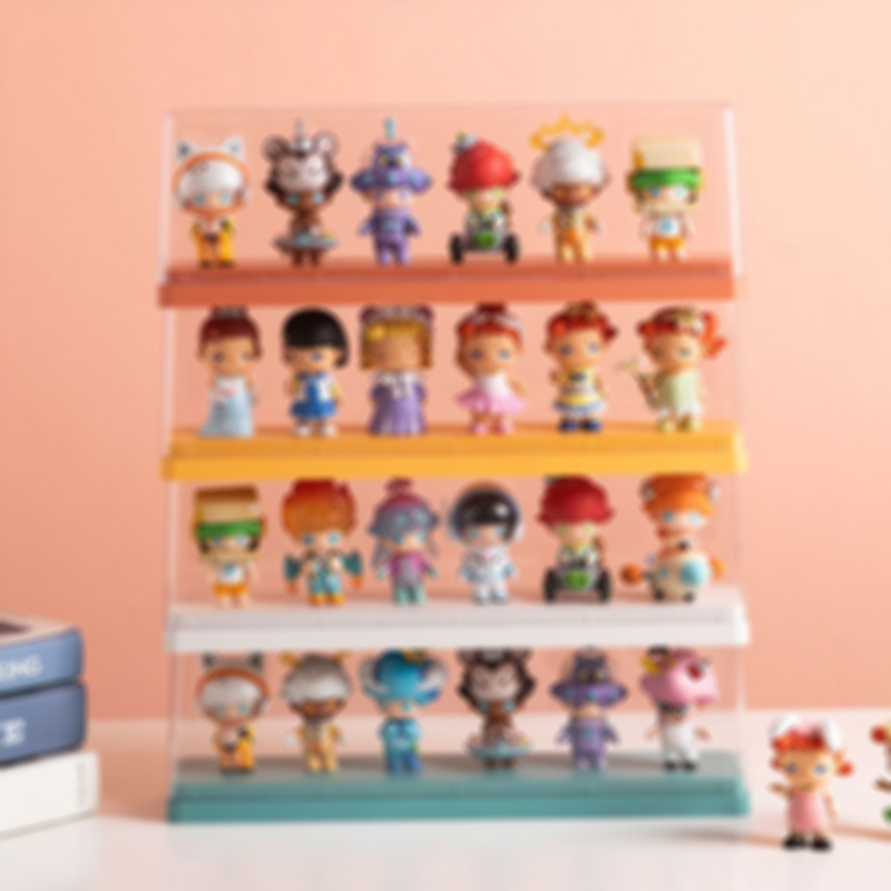 Clear Acrylic Blind Box Showcase Figures Display Case Collectible Model Art Crafts Box Toy Doll Organizer