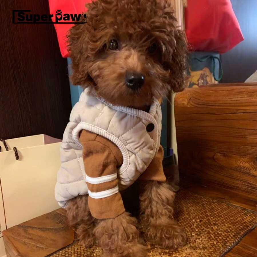 Dog Clothes Pet Puppy Soft Cotton Waistcoat Coat Bulldog Schnauzer Chihuahua Jacket for Dogs In Winter Keeping Warm AQC20