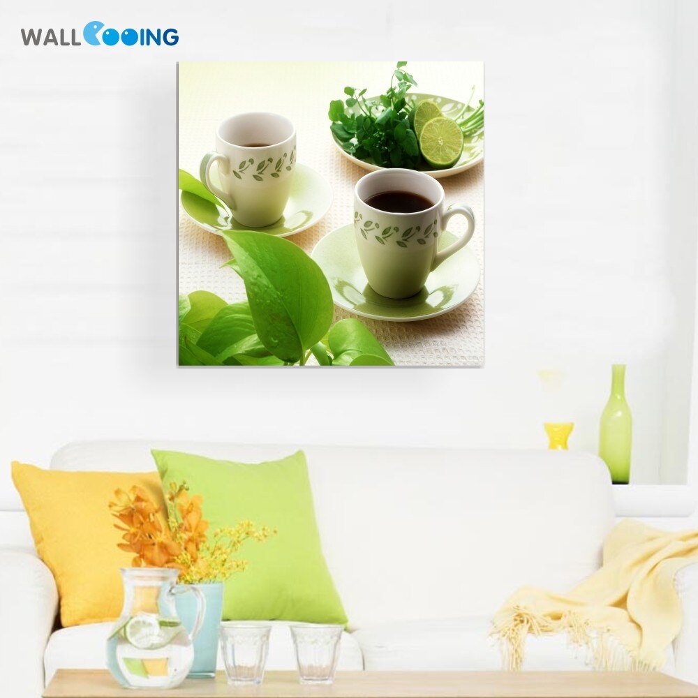 canvas decorative painting wall art painting green fruit Fruit plate pictures Kitchen restaurant decorative painting summer