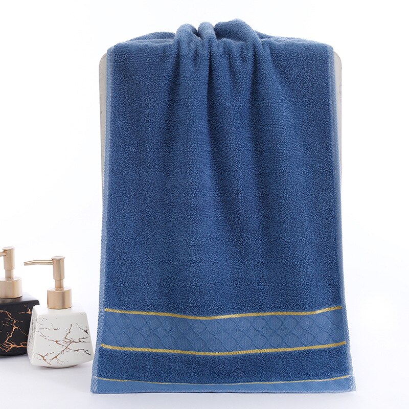 3pcs set 100% Cotton Super Soft Face Towel Hotel Skin-friendly Towels Pure Cotton Good Absorbent Towels for Bathroom: Blue