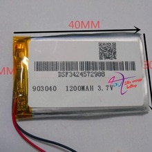 Beste batterij 903040 3.7 V 1200 mah lithium-polymeer Batterij met bescherming boord Voor MP5 Bluetooth Oortelefoon Fr