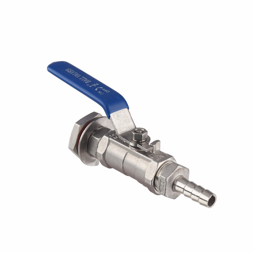 Roestvrijstalen 304- naads compacte kogelkraan en 1/2 '' slangpilaar voor thuisbrouwbierketel