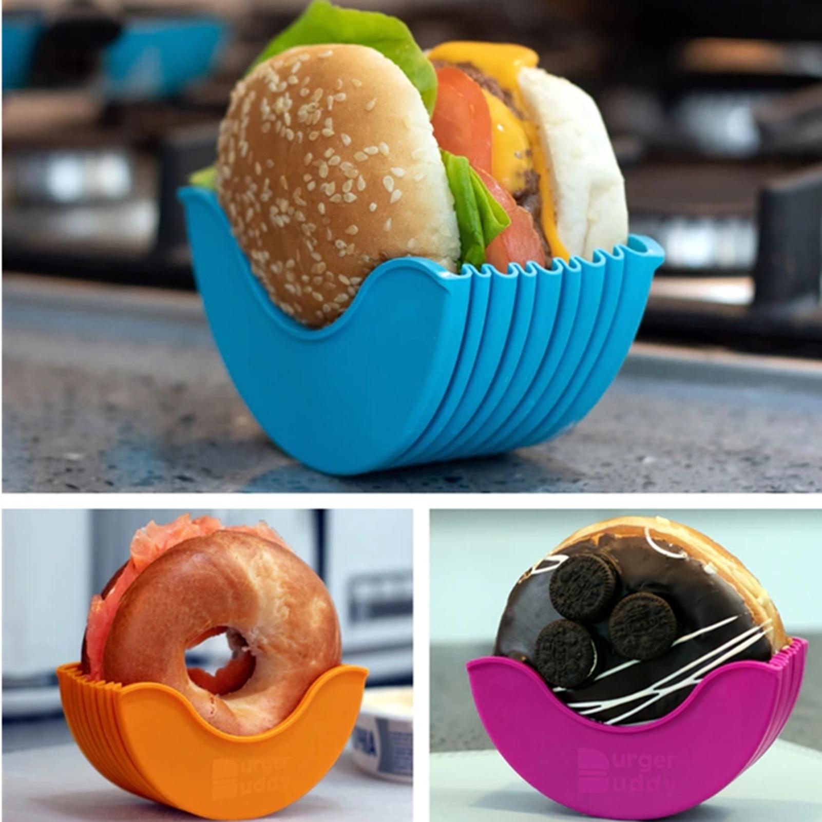 Plastic Hamburger Clip Original Beef Press Patty Mould Burger Holder Hamburger Bun Shell Kitchen Tool