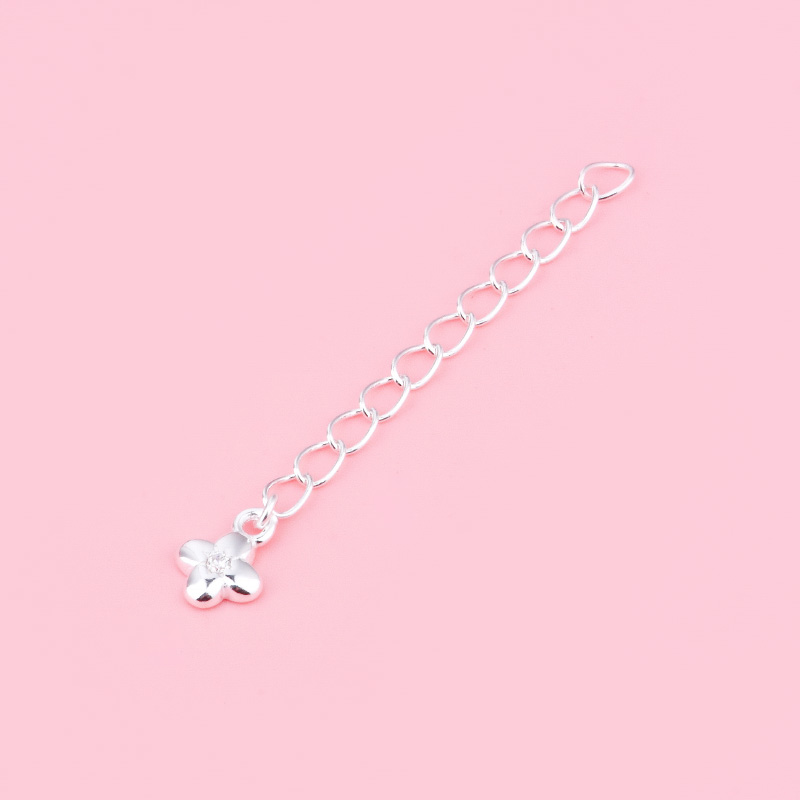 Schwanz kette s925 Sterling Silber Verlängerung kette Hand gefertigtes Material DIY Armbinde Halskette Verlängerung kette Zubehör: Braun