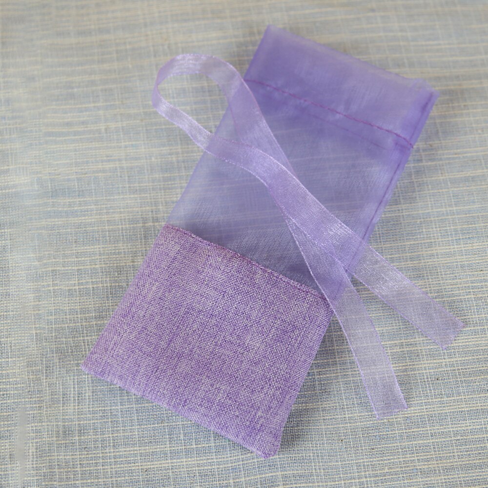 10pcs Solid Color Lavender Bags Empty Sachets Bag Fragrance Pouch for Relaxing Sleeping Deep Purple