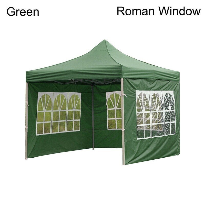 Oxford Cloth Outdoor Portable Rainproof Tent Surface Replacement Home Shade Top Canopy Cover Party Waterproof Tents Shelter: Green Roman Window / 6x2m