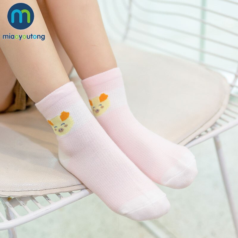 5 pares de malla suave comodidad transpirable encantadora cerdo rosa de algodón niñas recién nacido NIÑOS Calcetines niños calcetines de bebé Skarpetki Miaoyouton