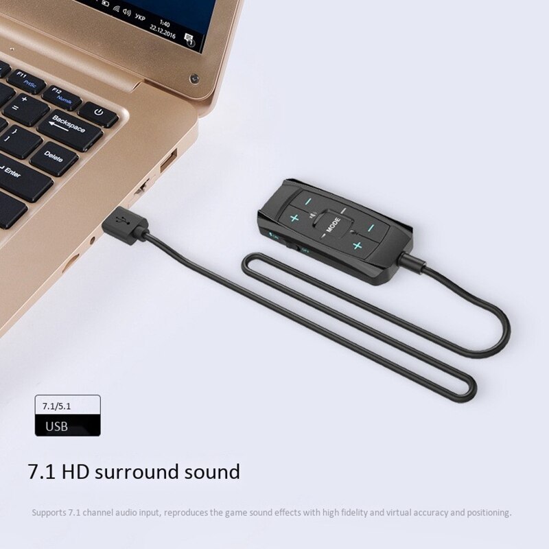 7.1 Draagbare Usb Externe Geluidskaart Hoofdtelefoon Usb Naar 3.5Mm 3D O Headset 3.5Mm Jack Voor Laptop pc