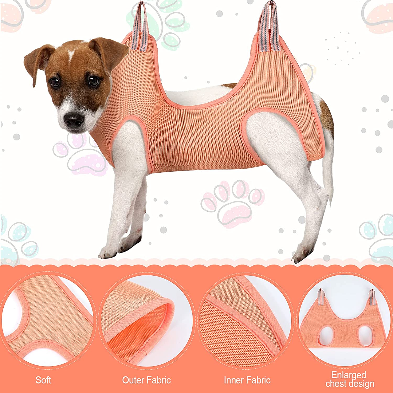 Hamaca de aseo para mascotas, arnés colgante para gatos y perros, Kit de suministros para mascotas con recortador de peine para gatos y perros, lavado de baño