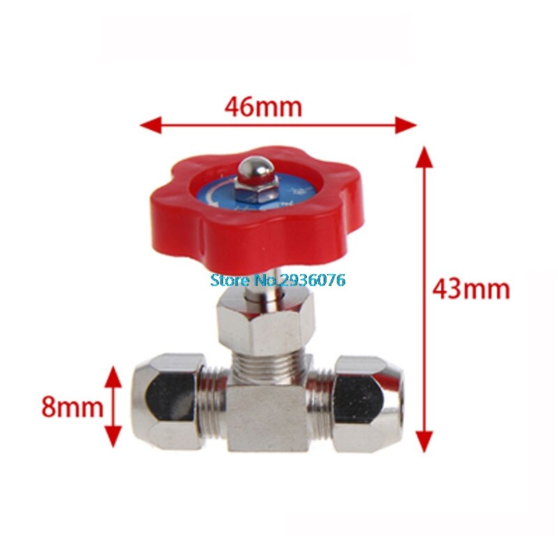 Duurzame naaldventielbuis vernikkelde messing plugnaald  od 6mm/8mm/10mm ventiel: Geel