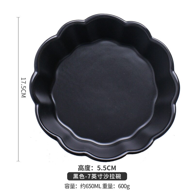 Ceramic Salad Bowl Net Red Cheese Baked Rice Baking Baking Bowl Fruit Dessert Home: Beige