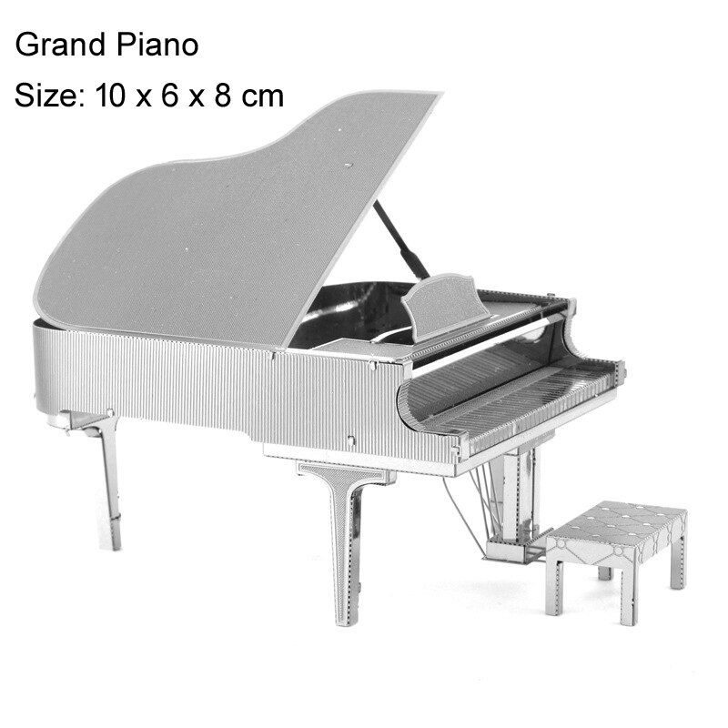 Muziekinstrument 3d metalen puzzel vleugelpiano drumstel bas viool modelbouwpakketten legpuzzel speelgoed voor kinderen: 129- vleugels