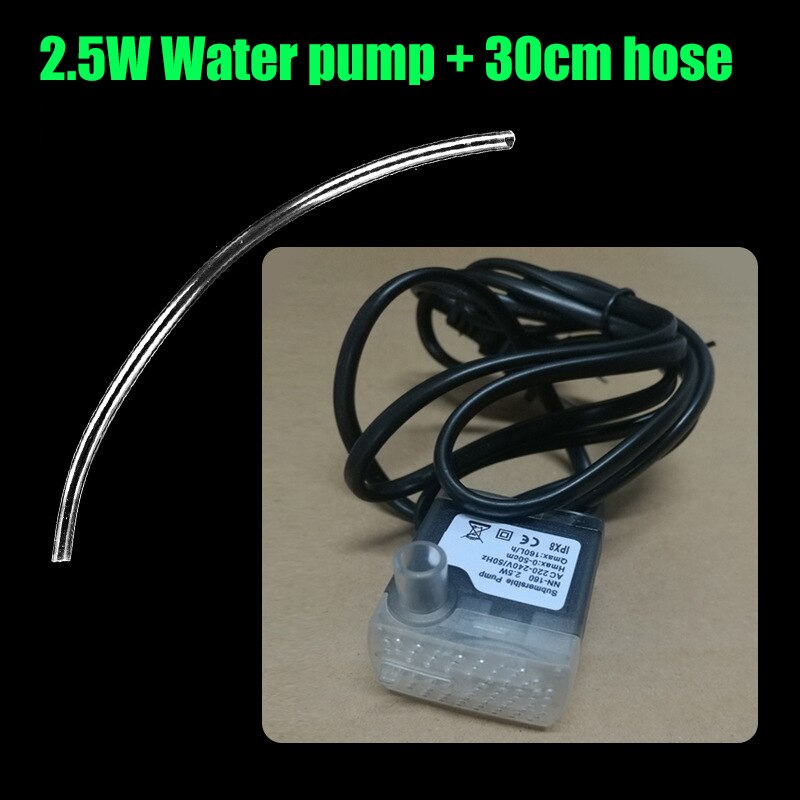 3-In-1 Acryl Aquarium Externe Filter Doos Opknoping Soort Waterzuiveraar Filter Materiaal Voor Ronde Aquarium huisdieren Benodigdheden: 2W water pump