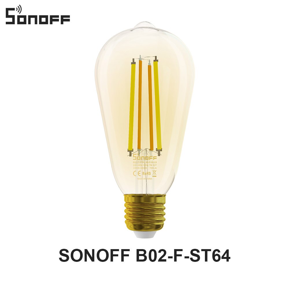 SONOFF B02-F Smart Wi-Fi Filament Led-lampe Vintage Stil Energiesparende Licht Dimmbare Voice Control über Alexa Google Hause: 1PCS B02-F-ST64