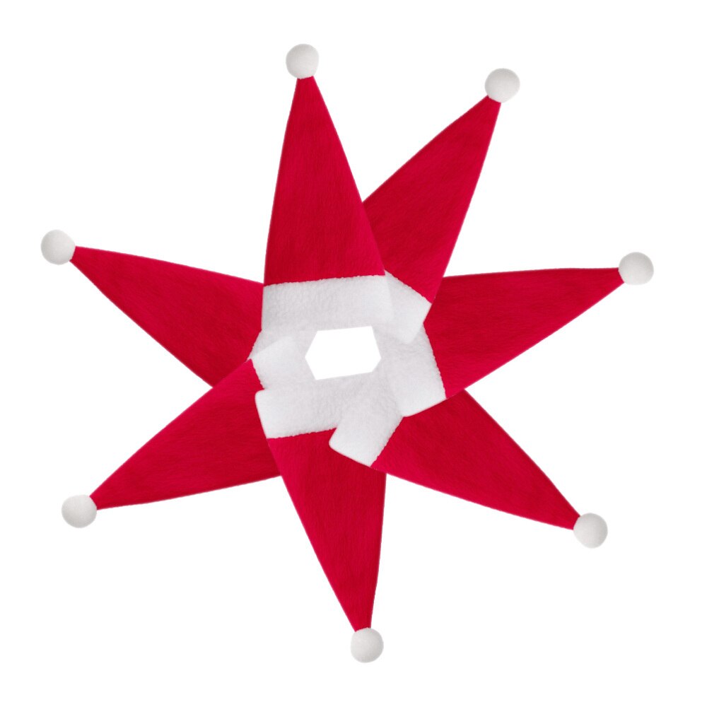 24 stuks kerst wijnfles dop tas bestek organizer tas snijders vorken hoezen tas kerstversiering mini kerstmuts