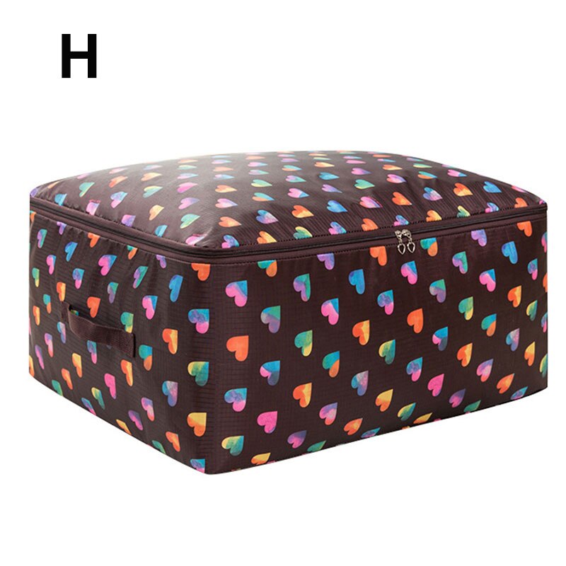 Foldable Oxford Cloth Storage Bag Clothing Bedding Blanket Quilt Closet Organizer Box Cabinet Wardrobe Container With Handles: H