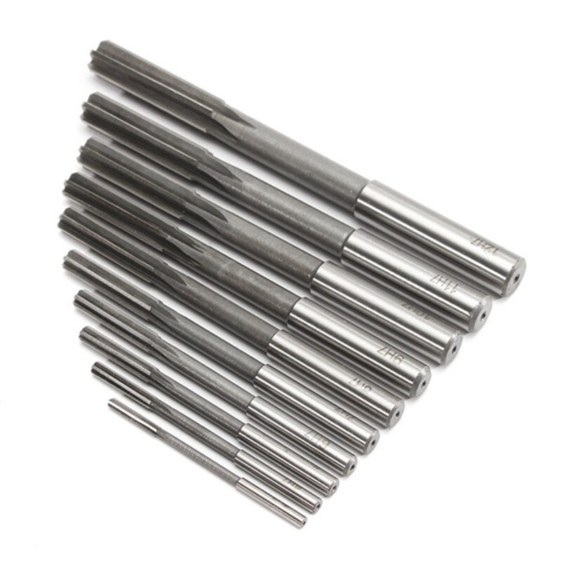 10 teile/satz HSS H7 Maschine Reibahle Gerade Schaft Fräsen Reibahlen Präzision Spannen Maschine Cutter Werkzeug 3/4/5/6/7/8/9/10/11/12mm