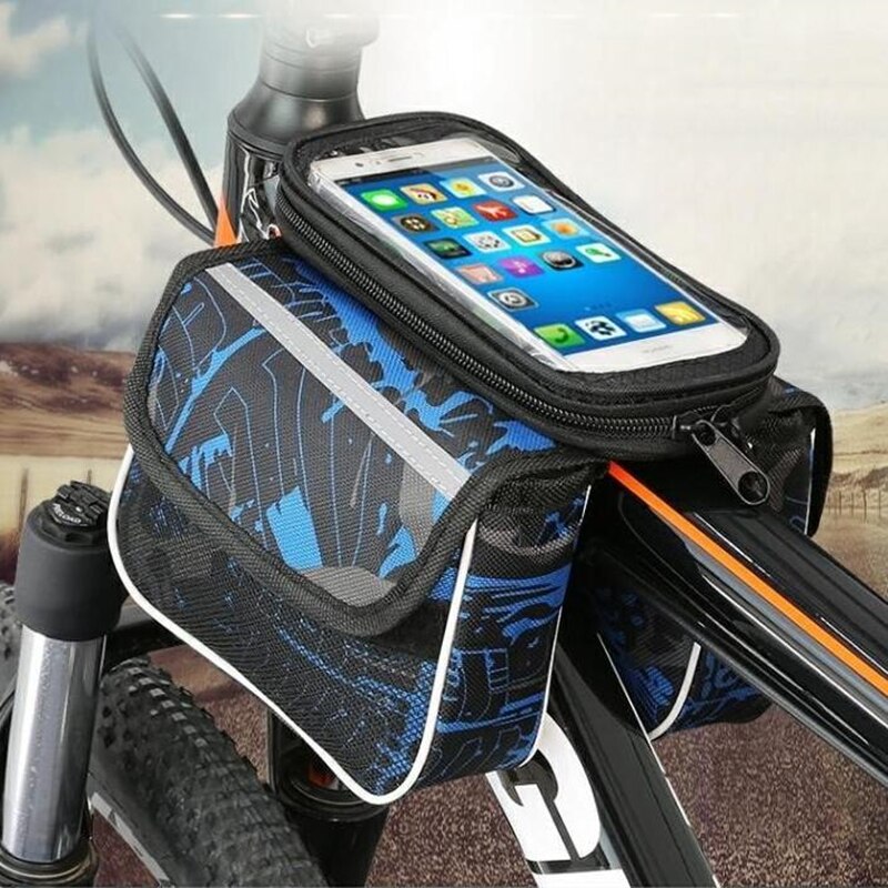 Fiets Mobiele Telefoon Zak Mountainbike Dubbele Tas Zadeltas Bovenste Buis Tas Front Beam Zak Fiets accessoires Ba