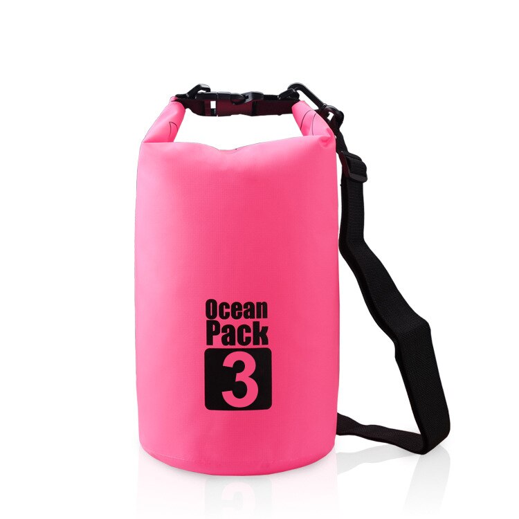 3L Wasserdichte Wasserdicht trocken Tasche Sack Lagerung Packung Beutel Schwimmen draussen Kajak Kanu Fluss Wandern Bootfahren: 3L Rose