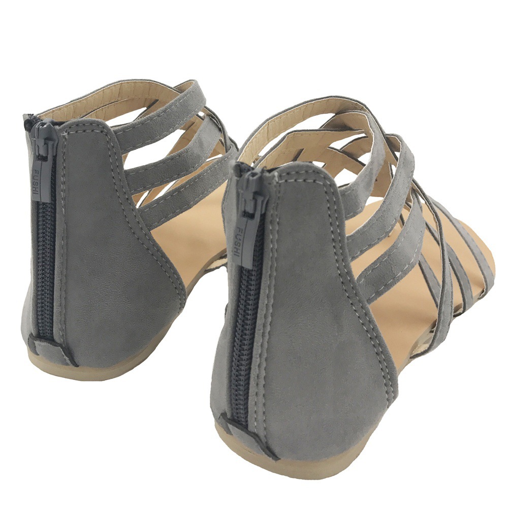 Mujeres sandalias tipo gladiador de sandalias para playa zapatos de verano Mujer estilo Roma Sandalias planas de talla grande sandalias informales Mujer