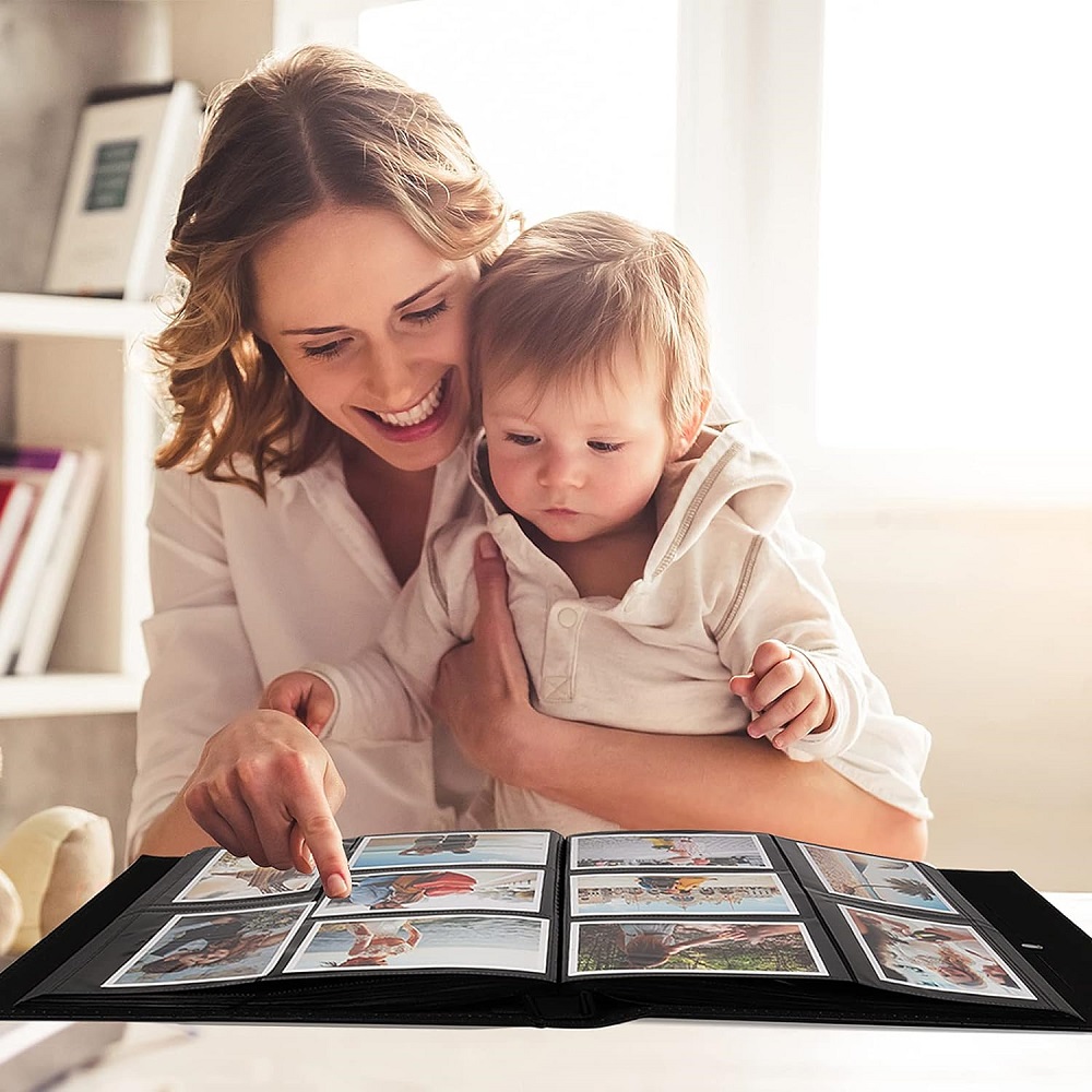Photo Album 4x6 500 Photos Pages Large Capacity Leather Cover Wedding Photo Albums Holds 500 Horizontal and Vertical Photos