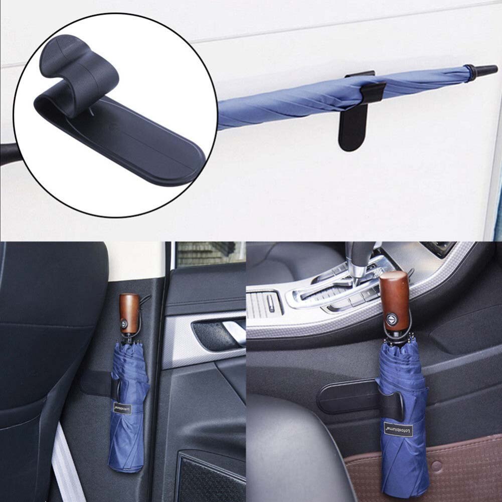 Ganchos multifuncionales adhesivos para paraguas, soportes para colgar en el asiento del coche, montaje en pared, soporte para escoba de ahorro de espacio, soporte para mopa, almacenamiento de paraguas de coche: Default Title
