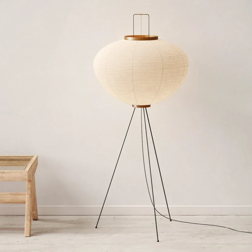 Noguchi Akari Reispapier-Stehleuchte, japanische Wabi Sabi, Jahrgang-Stehlampe für Schlafzimmer, Wohnzimmer, Haus, Nachttisch-Dekoration