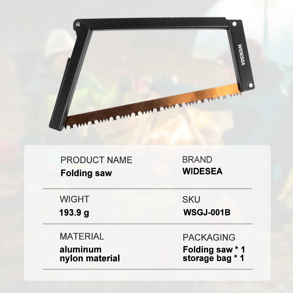 Sierra plegable para exteriores, hoja de sierra para metales de manganeso portátil de 32cm con almacenamiento, herramientas plegables para registro al aire libre para ramas de madera