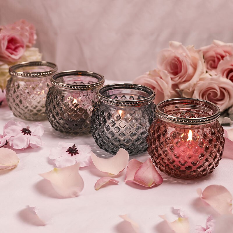 Bunte kerzenhalter glas einstellen kreative dekoration lagerung tasse Bar hochzeit Kerzenlicht-Abendessen romantik