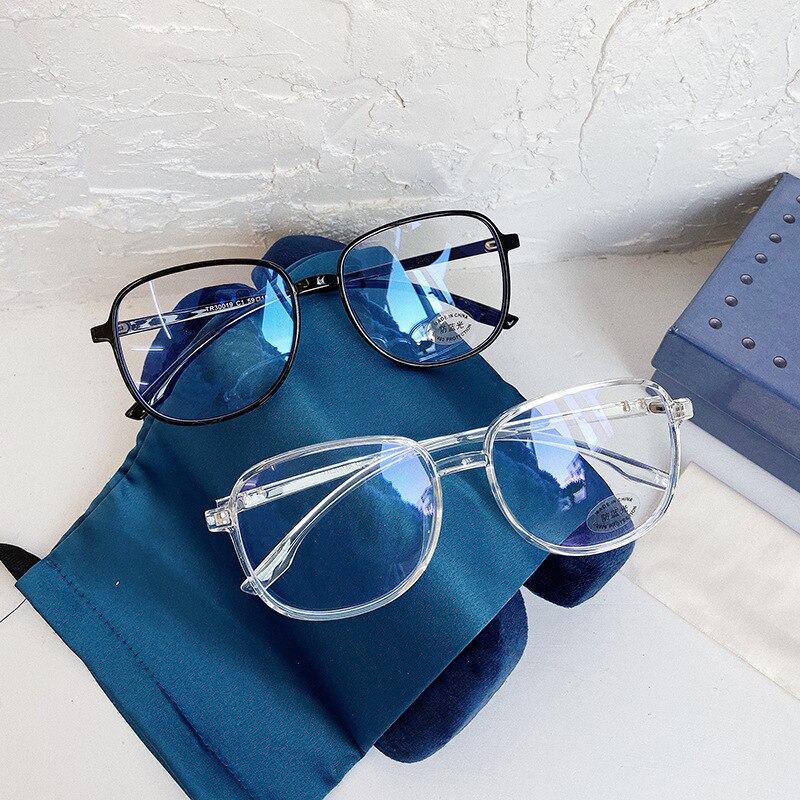 Kvinder brillestel vintage firkantet stel optiske briller anti blåt lys briller transparent computer brille stel