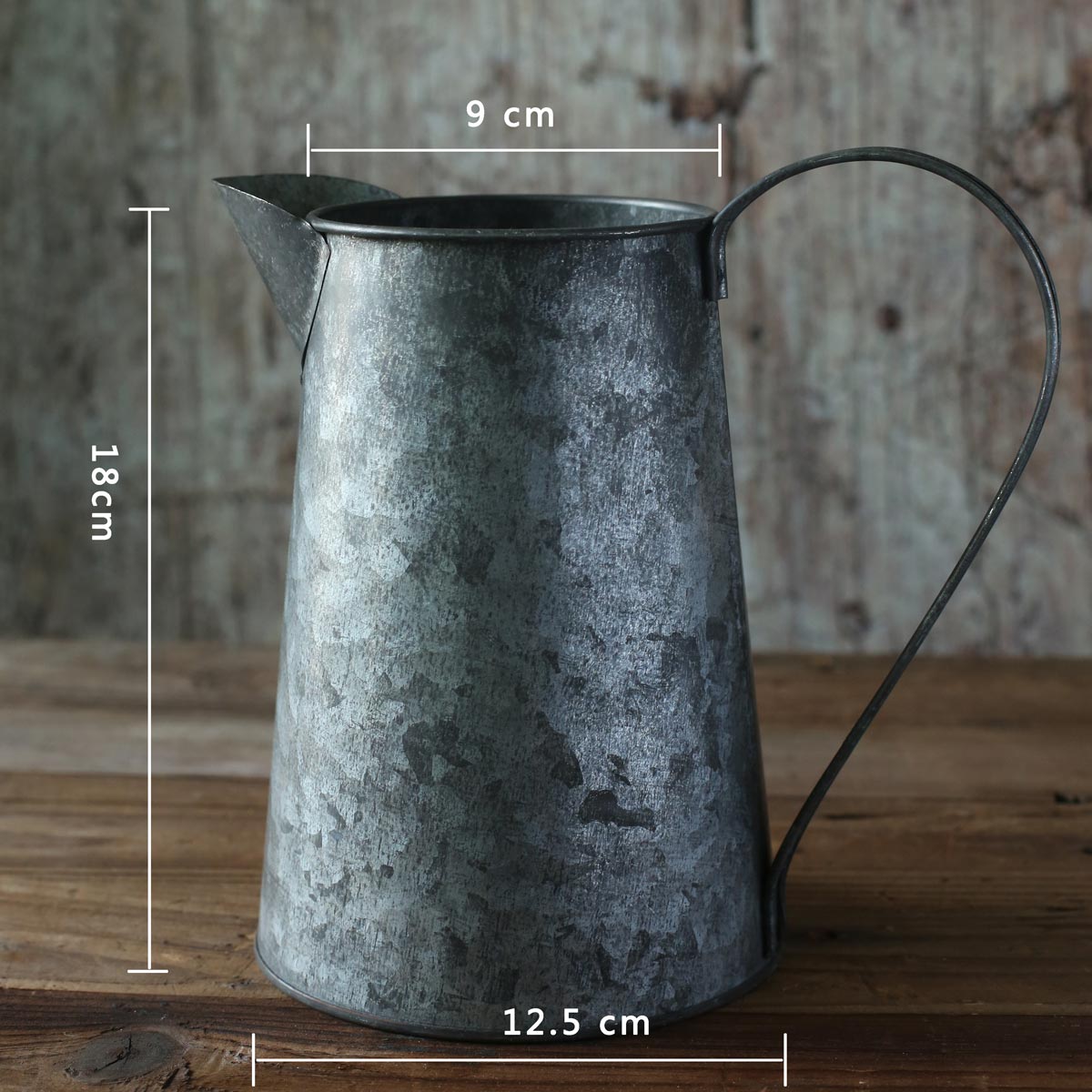Retro vintage jernbakke container kan plade vase dekorationer landdistrikter stil stilleben, mad fotografering rekvisitter: C