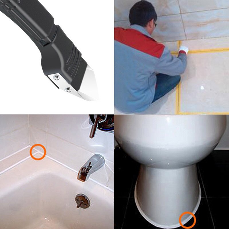 5in1 Silicone Scraper Remover Caulk Finisher Sealant Nozzle Scraper Sets Multifunctional Grout Remover Spatula Caulking Tool Kit