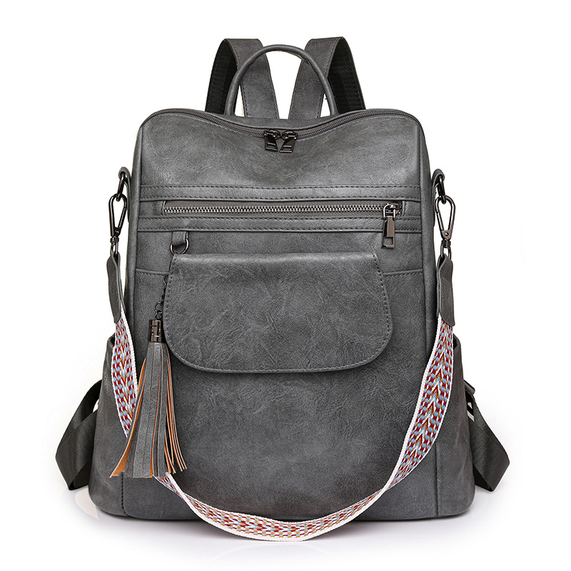 Leren Laptop Rugzak Dames - 20-35L - Reistas - Werk - College - PU Leer