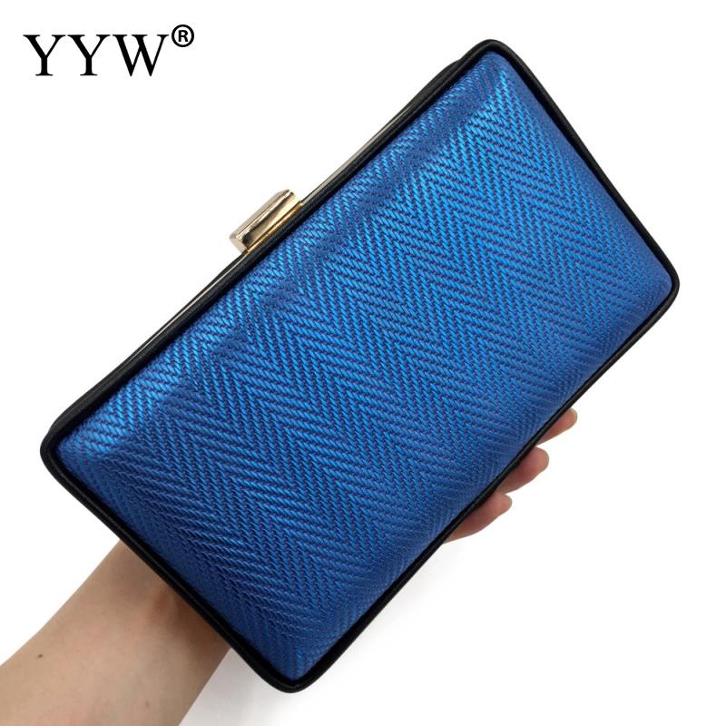 Green Weave Clutch Bag Met Ketting Vrouwelijke Handtas Vintage Pochette Femme Bruiloft Clutch Bags Voor Vrouwen Crystal Bolso Mujer: blue