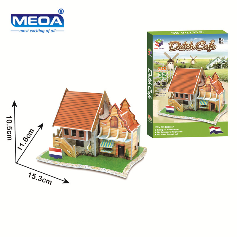 EVA Welt Dorf Miniatur Haus Gebäude 3D Puzzle Modell Bau 3D Jigsaw Puzzle Spielzeug Für Kinder X'mas: 668-57