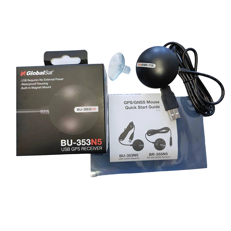 Globalsat BU-353N5 USB GNSS Receiver BR-355N5 GPS Serial Galileo Glonass BDS QZSS SBAS High Sensitivity Antenna GMOUSE